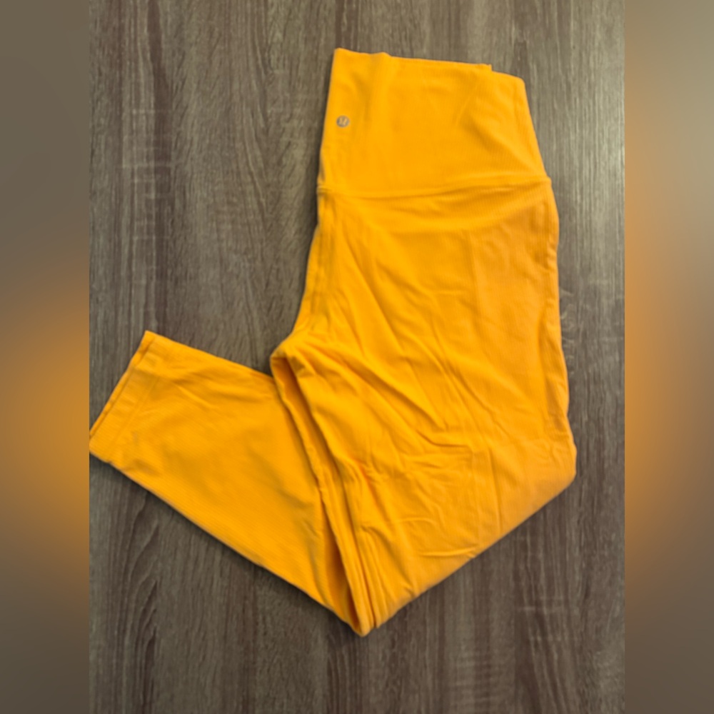 New Lululemon Align high rise ribbed pant 25” Mango Dream. Orange. Size 12 - Picture 15 of 17